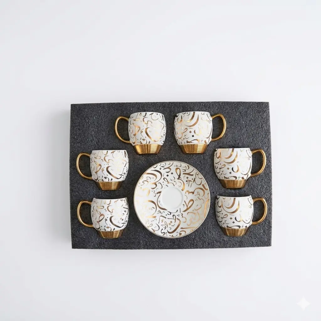 12 PCS CERAMIC CUP AND SAUCER SET IN:16067-3