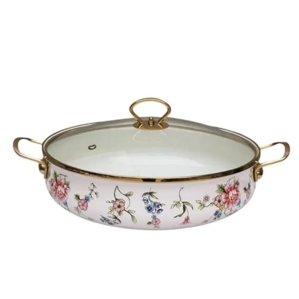 Vintage Enamel Stock Pot with Lid – 30cm 5.0L.webp