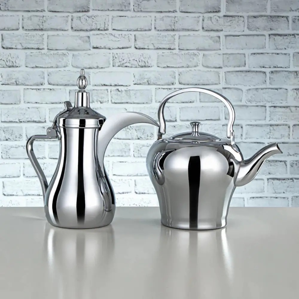COFFEE POT AND TEA POT SET  Silver 40OZ 1.6L.2.webp