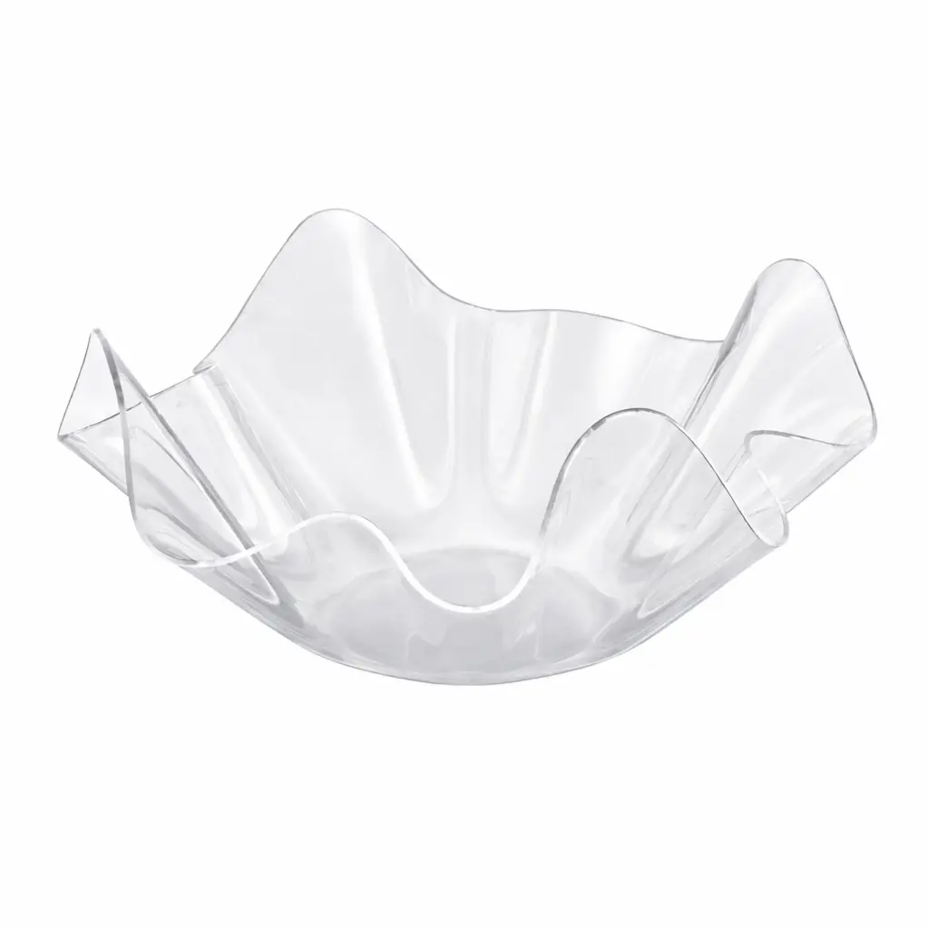 Vague Acrylic Rectangular Fruit Bowl Clear 35 cm.1.webp