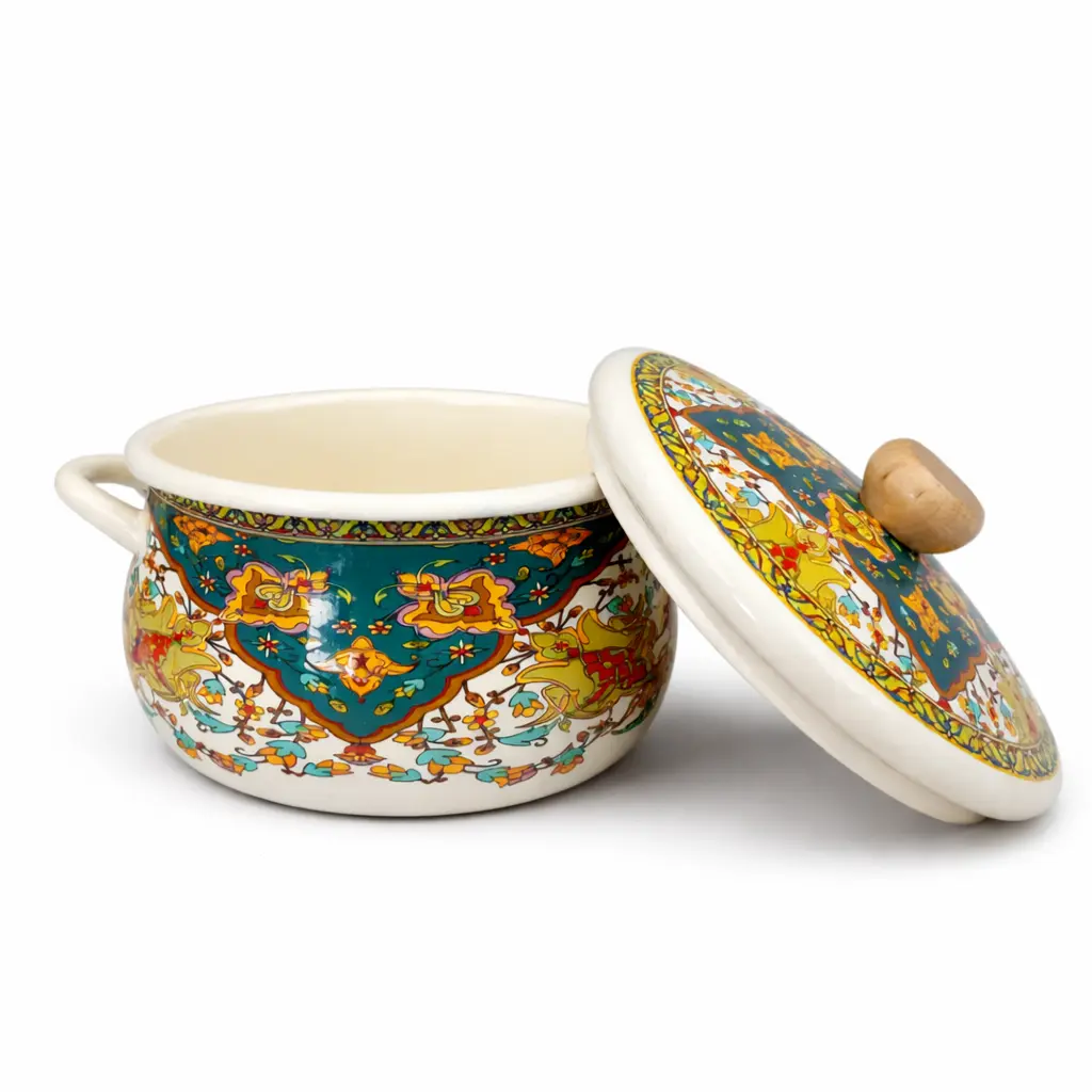 22cm Decorative Enamel Cooking Pot ..webp