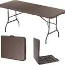 SQUARE PLASTIC FOLDING BROWN TABLE 18MTS