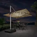 BEACH UMBRELLA WITH LIGHT 3*3MTS