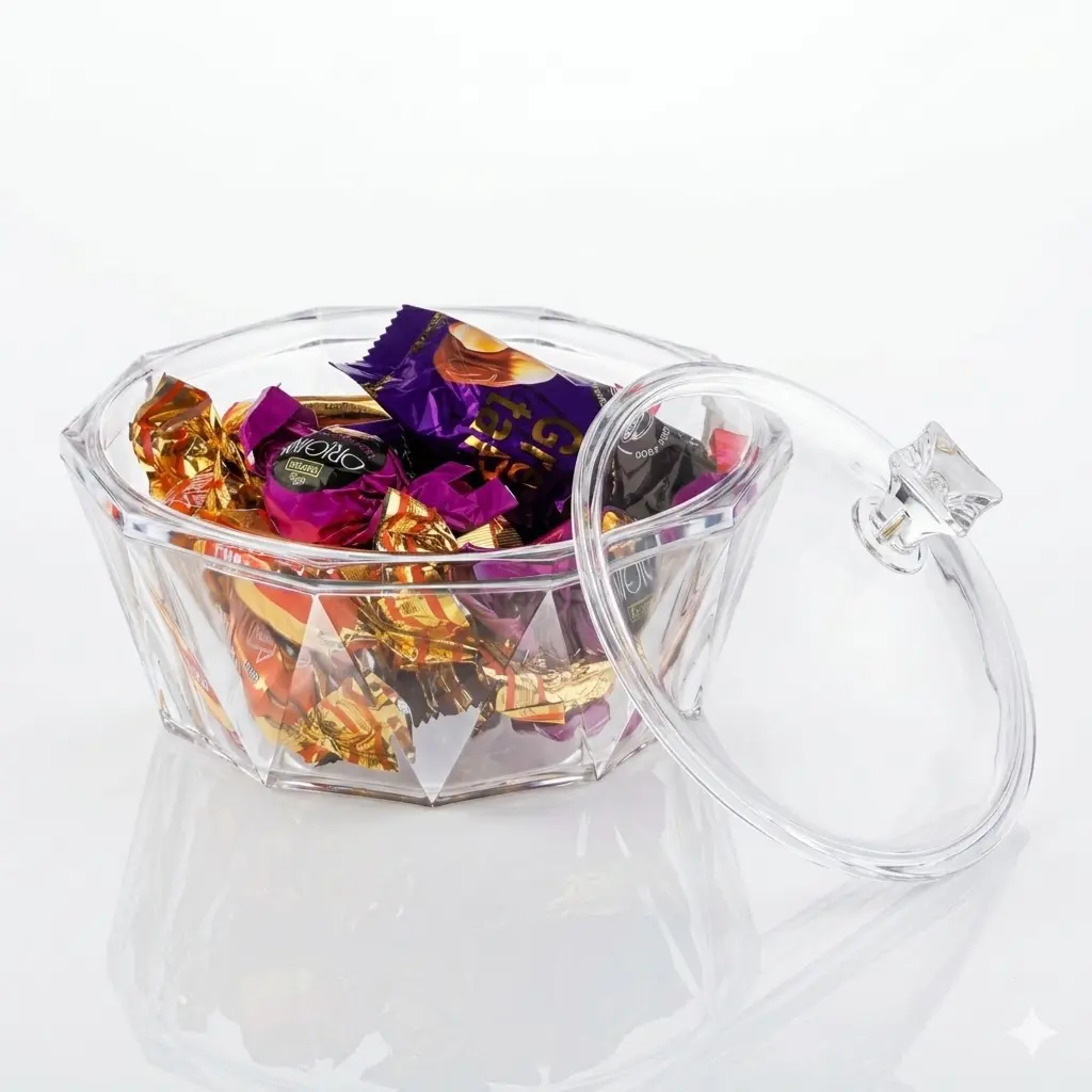 ACRYLIC CANDY BOWL 17*12CM 2512-M