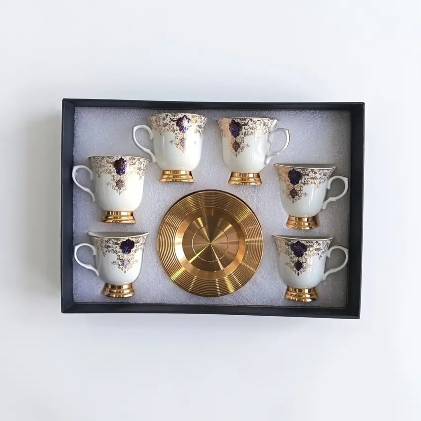 12 PCS CERAMIC CUP AND SAUCER SET IN:16067-5