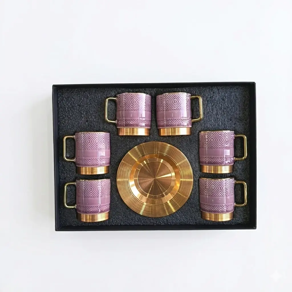 12 PCS CERAMIC CUP AND SAUCER SET IN:16067-6