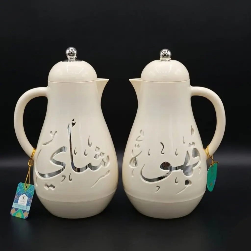 VACUUM JUG  FLASK 1.0L CREAM/SLIVER EJSHE IN:HY260018-1