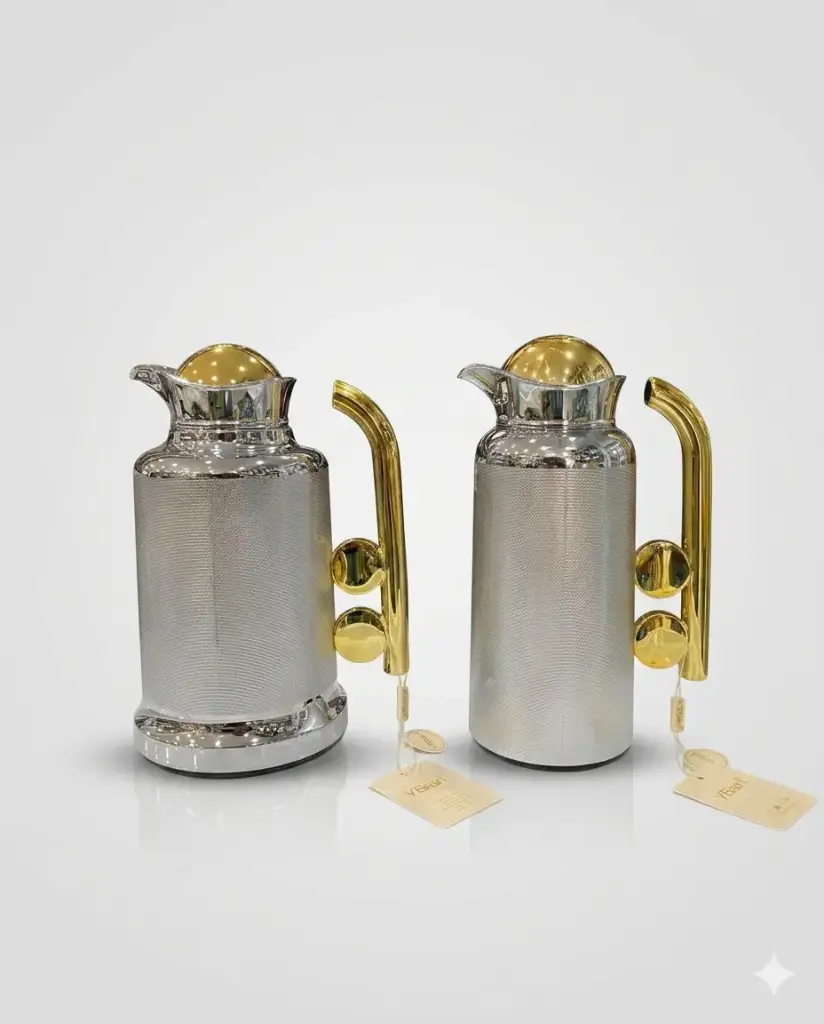VACUUM FLASK GOLDEN/SLIVER  1L + 0.7L 2PCS/SET YBIA IN:HY260018-3