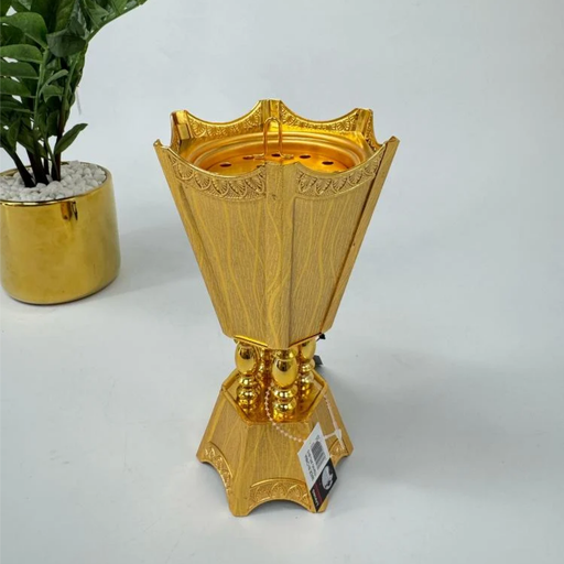 [6954250123252] Incense Burner, Elegant Gold Color