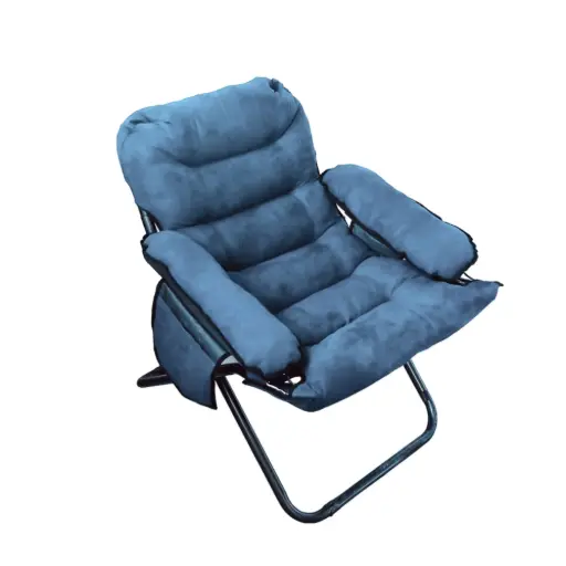 [6956925009786] Folding Lazy Sofa Chair – 150kg Heavy-Duty Carbon Steel Frame Lounge
