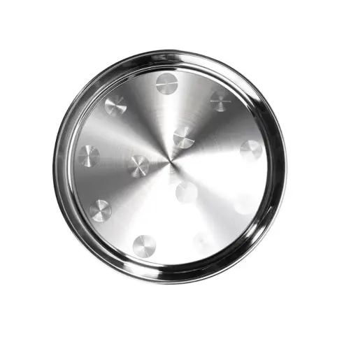 [4100000000256] SS ROUND  PLATE 25CM