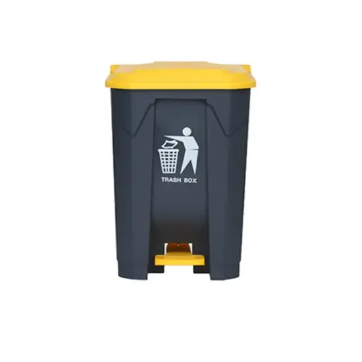 [18-GBBP-50L] GARBAGE BUCKET BLACKGREYYELLOW 50 LTR
