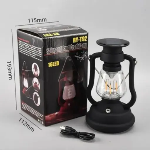 [6895752023019] SOLAR AND HAND CRANK LAMP RY-T92