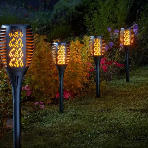 [2038225113296] Solar Dancing Flame LED Torch