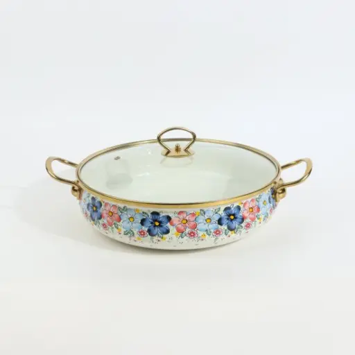 [6971269751030] ENAMEL POT 30CM-MIX DESIGN