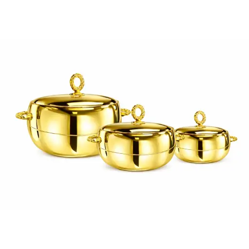 [JN2408] INSULATED CASEROLE GOLD 3PCS/SET (1,2,3.5ML) JN2408