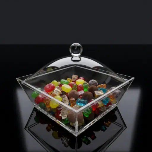[2511170150177 ] علبة أكريليك مربعة