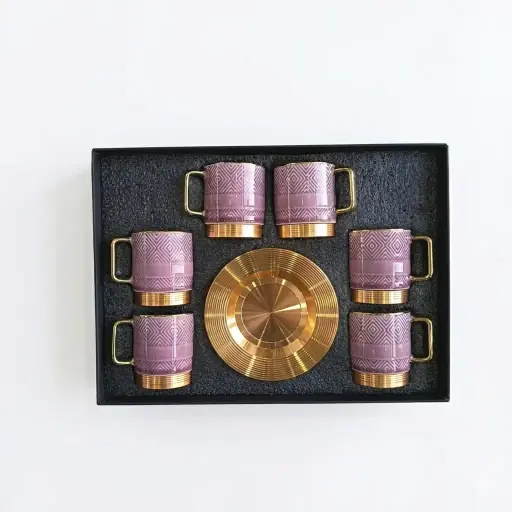 [6970016067066] 12 PCS CERAMIC CUP AND SAUCER SET IN:16067-6