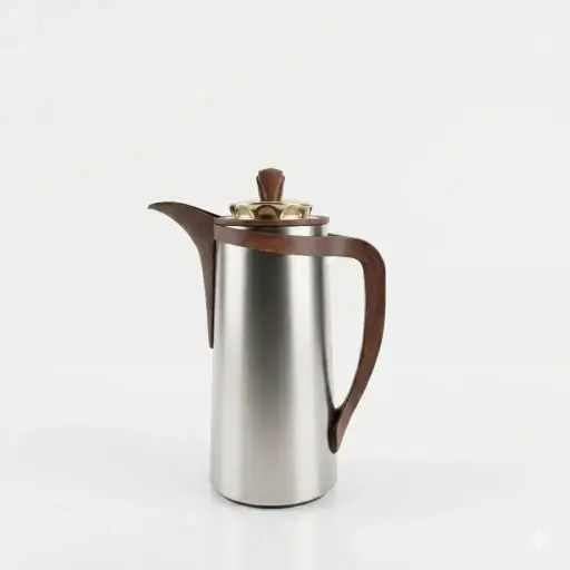 [6900250013147] VACUUM FLASK WOODEN/SLIVER 1.0L CBV-MNW CARP IN:HY260018-4
